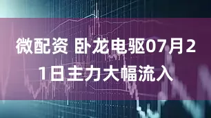 微配资 卧龙电驱07月21日主力大幅流入